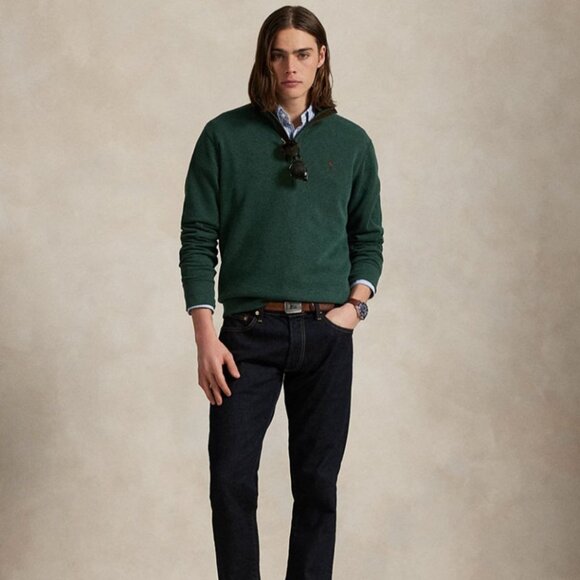 $145 Polo Ralph Lauren Men's Luxury Jersey Quarter-Zip Pullover Sweater Size 2XL
